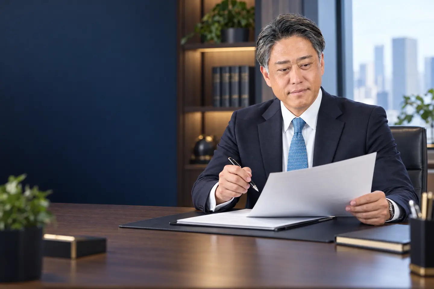 サブリース契約書を確認する甲斐伸明弁護士