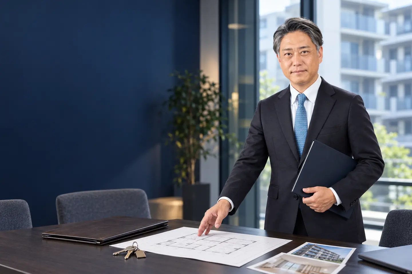 物件資料と契約関係を確認する甲斐伸明弁護士